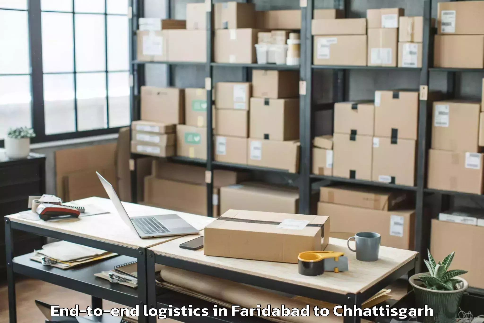 Reliable Faridabad to Gidam End To End Logistics